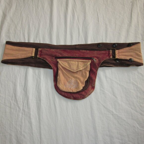 Made in Nepal Tie Dye Adjustable Hippie Boho Belt Bag Waist Fanny Pack - Picture 1 of 4